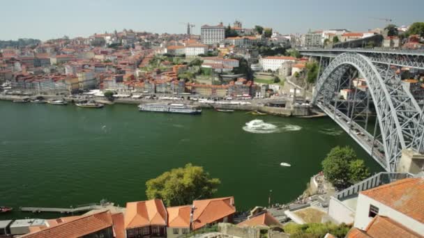Lapso de tempo da ponte do Porto — Vídeo de Stock