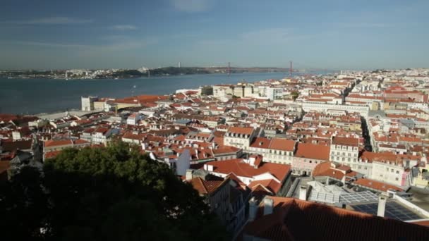 Lisbon skyline Portugal — Stock Video