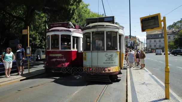 Tranvía 28 Lisboa — Vídeo de stock