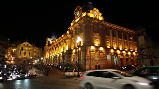 Porto cidade de noite — Vídeo de Stock