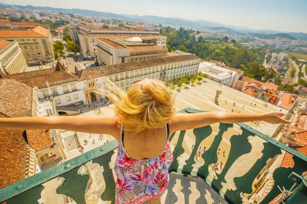Coimbra wanita panorama — Stok Foto