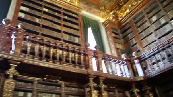 Biblioteca barroca de Coimbra — Vídeos de Stock