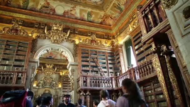 Bibliothek in Coimbra — Stockvideo