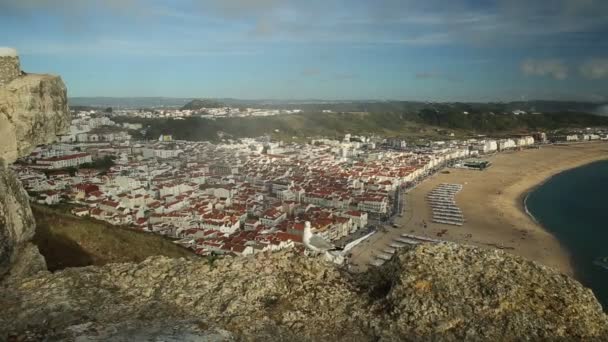 Nazare skyline Mewa — Wideo stockowe