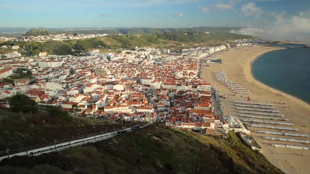 Nazare Portugal Skyline — Αρχείο Βίντεο