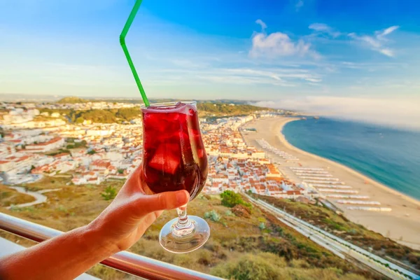 Sangria och Nazare Skyline — Stockfoto