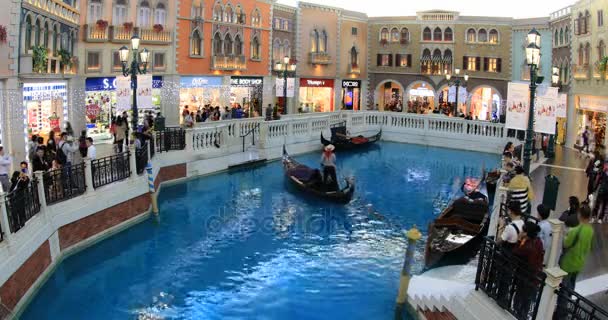 Gondola Ride Venetian Macao — Stockvideo