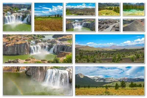 Idaho natuurpark collage — Stockfoto