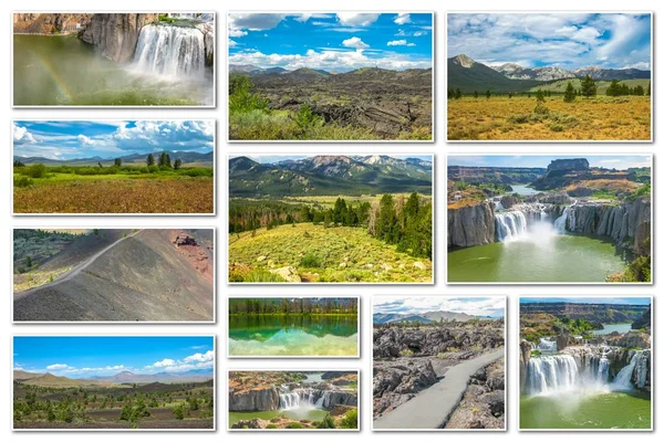 Idaho bezienswaardigheden collage — Stockfoto