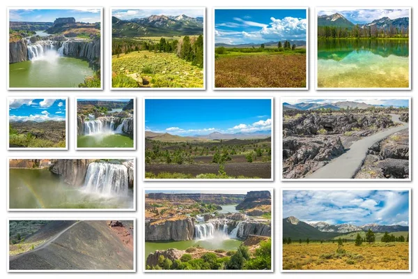 Idaho landmarks collage Stock Photo