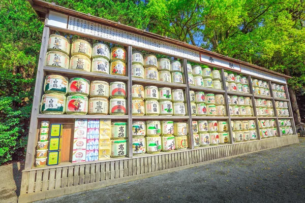 Barriles de sake fondo — Foto de Stock