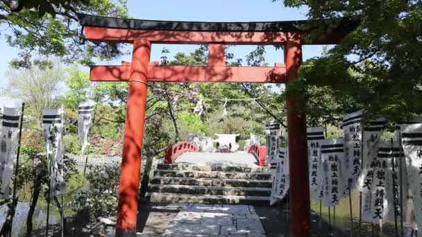 Torii-Tor am Benzaiten-Schrein — Stockvideo