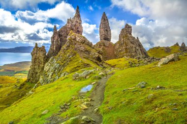 Yaşlı adam Storr pinnacles