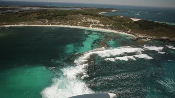 Rottnest Island scenic flight — Stock Video