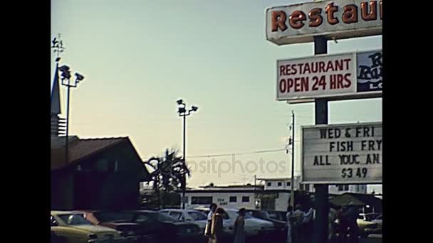 Παραλία του Μαϊάμι της δεκαετίας του 1970 mall — Αρχείο Βίντεο