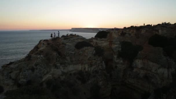 Ponta da Piedade puesta de sol — Vídeo de stock