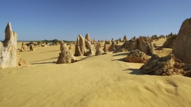 Luce solare del deserto pinnacolo — Video Stock