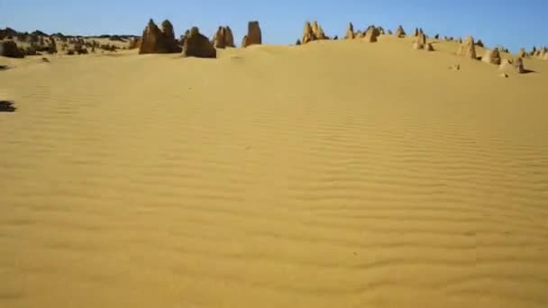 Pináculos Aérea del desierto — Vídeo de stock