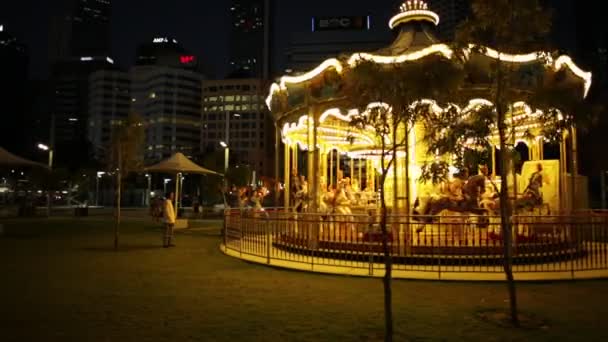 Venetian Carousel in Perth — Stock Video