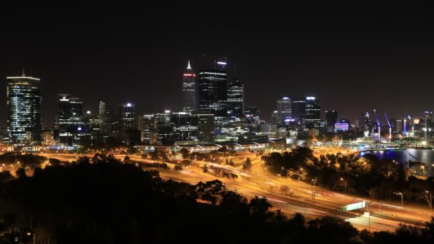 Perth Skyline aérea — Vídeos de Stock