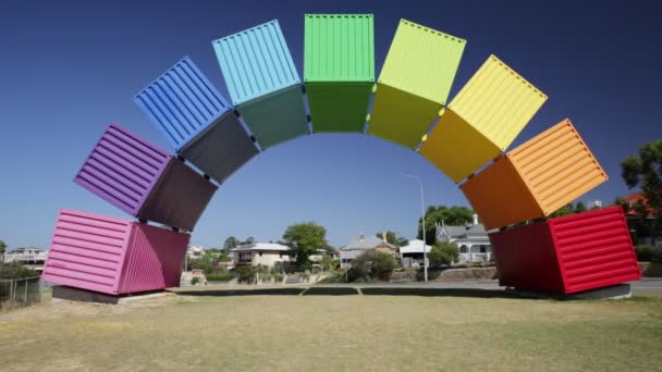 Recipiente de arco-íris Fremantle — Vídeo de Stock