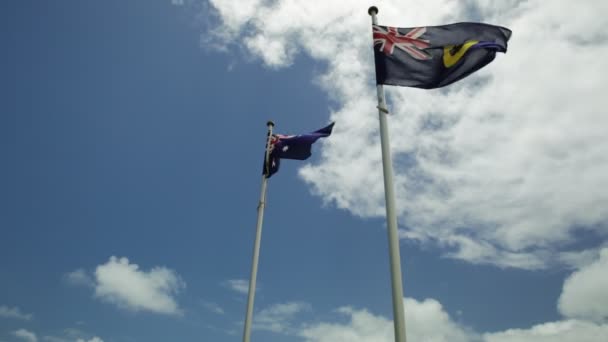 Nyugat-Ausztrália zászlaja — Stock videók