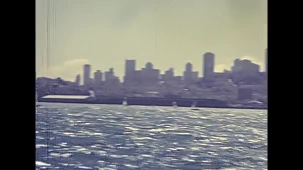 Alcatraz island in1980 — Stock Video