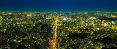 Tokyo cityscape aerial clipart