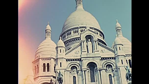 Sacre-Coeur Bazilikası Paris — Stok video