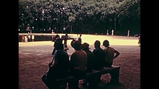 巴黎二十世纪七十年代凡尔赛喷泉 — 图库视频影像