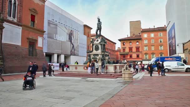 Bologna Nettuno palace — Stockvideo