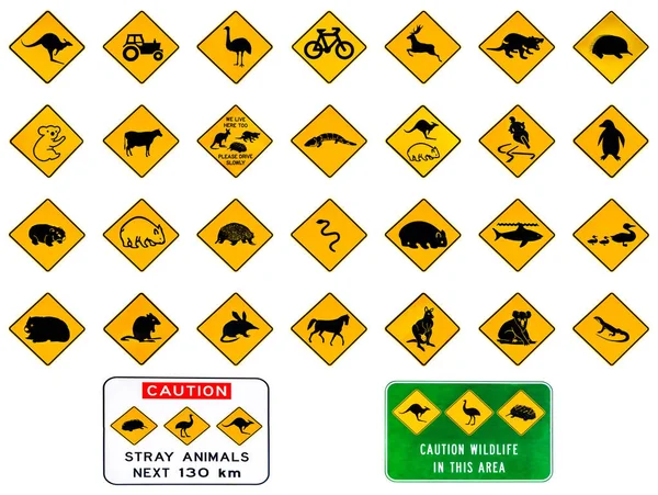 Ausztrál figyelmeztető jelek — Stock Fotó