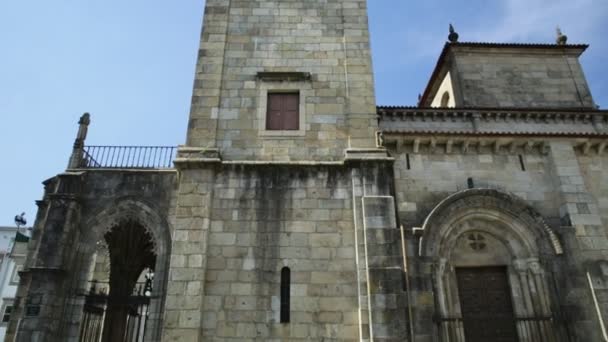 Braga Cathedral Portugal — Stockvideo