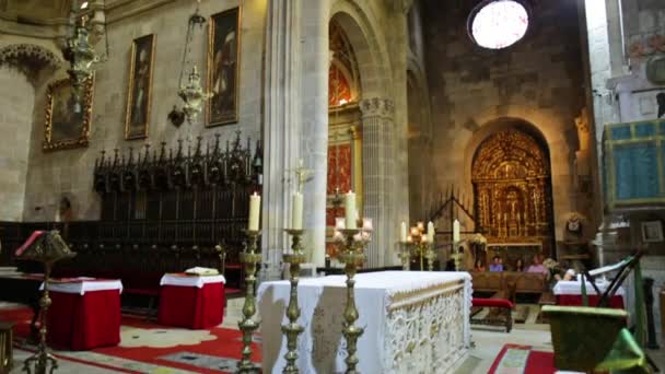 Braga katedralen absid — Stockvideo