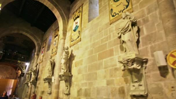 Pasillo Catedral de Braga — Vídeos de Stock
