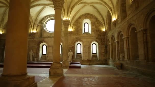 Monastero di Alcobaca Refectory — Video Stock