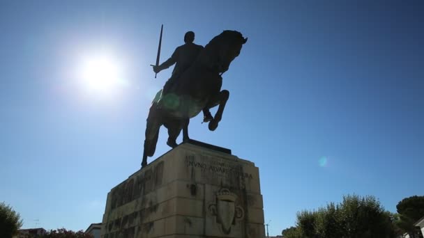 Manastério Batalha Estátua Equestre — Vídeo de Stock