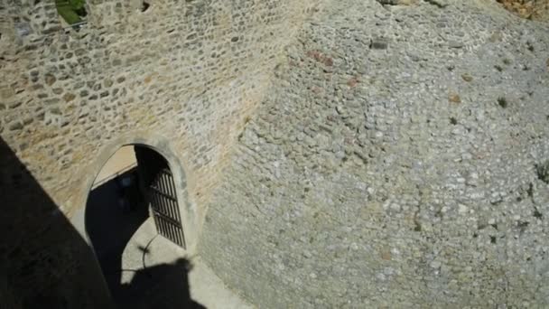Томарская крепость и стены — стоковое видео