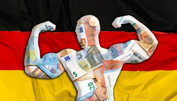 Jerman Euro Kuat — Stok Foto