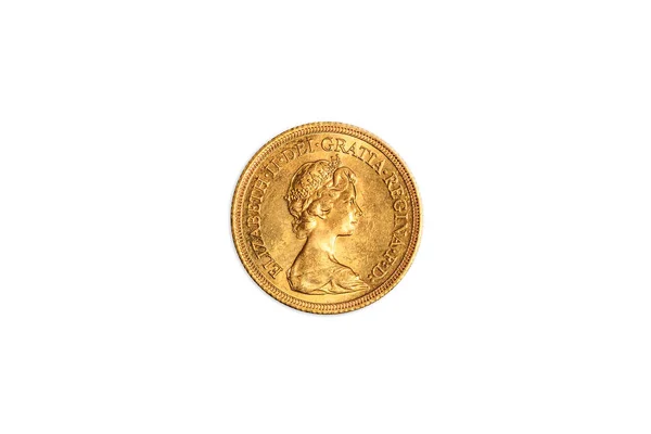 Золота монета фунт — стокове фото