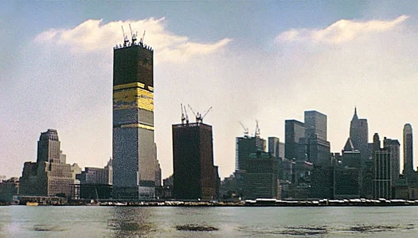 New York Twin Towers skyline — Stock Photo, Image