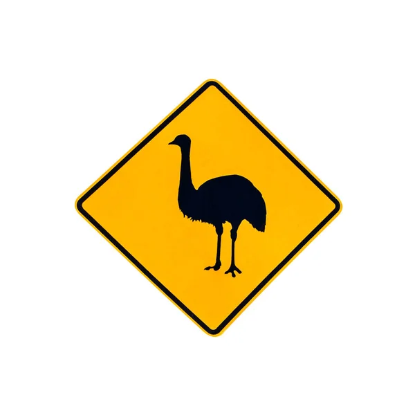 Ostrich warning sign — Stock Photo, Image