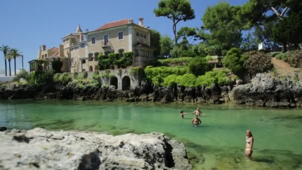 Saint Marthy Lighthouse Cascais — Stock video