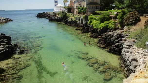 Saint marthas Leuchtturm cascais — Stockvideo