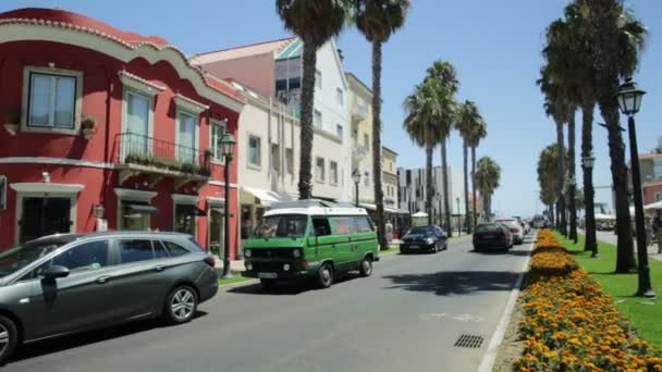 Cascais sokak sahne — Stok video