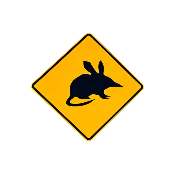 Предупреждающий знак мыши — стоковое фото