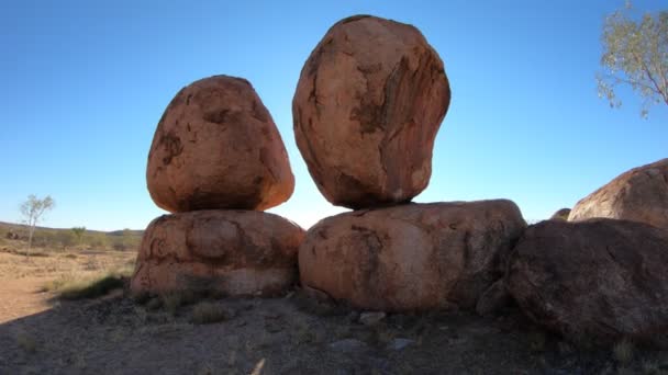 Northern Territory Devils Marbles — Stock Video