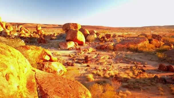 Devils Marbles Sunset Time Lapse — Stock video