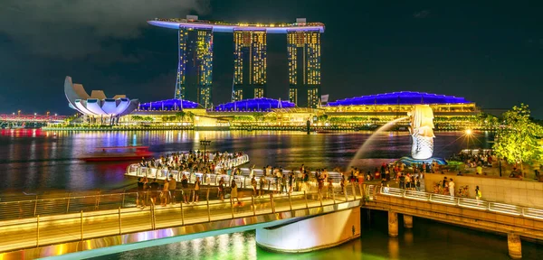 Merlion heykeli Singapur — Stok fotoğraf