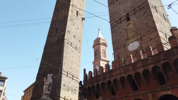 Dos torres de Bolonia — Vídeos de Stock